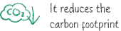 It reduces the carbon footprint